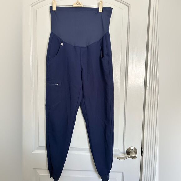 Figs Pants - Figs Yola Women's Navy Blue Slim Leg Cargo Maternity Scrub Pants Size XS comfy